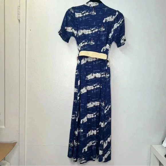 WeWoreWhat Blue and White Midi Dress - Picture 3 of 16